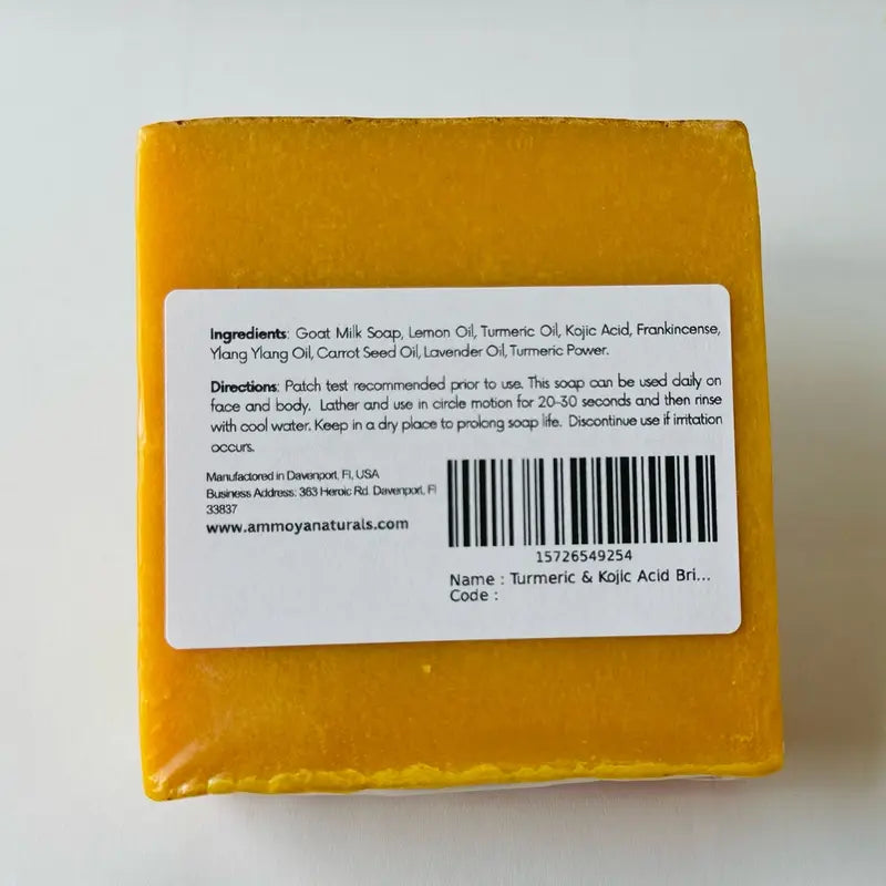 Kojic Turmeric Face Soap, Kojic Soap, Face Cleansing Soap, Turmeric Face and Body Soap, Kojic Face and Body Soap